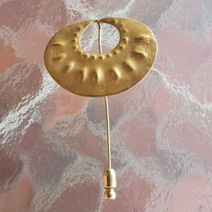 Vintage 24k Gold Plated Stick Pin